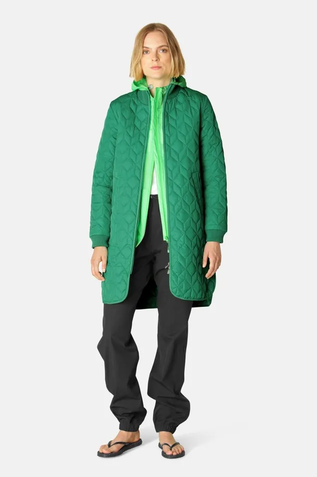 Ilse Jacobsen Padded Quilt Coat 8211 Sea Plant Women Jackets And Coats