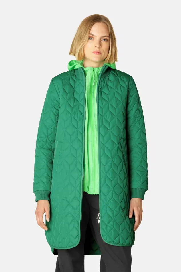 Ilse Jacobsen Padded Quilt Coat 8211 Sea Plant Women Jackets And Coats
