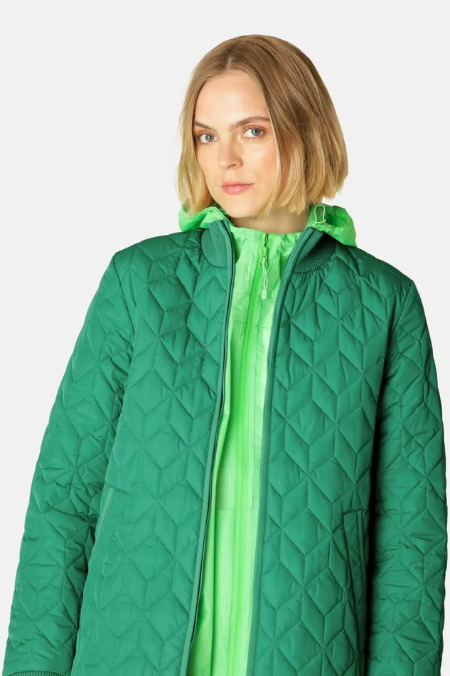 Ilse Jacobsen Padded Quilt Coat 8211 Sea Plant Women Jackets And Coats