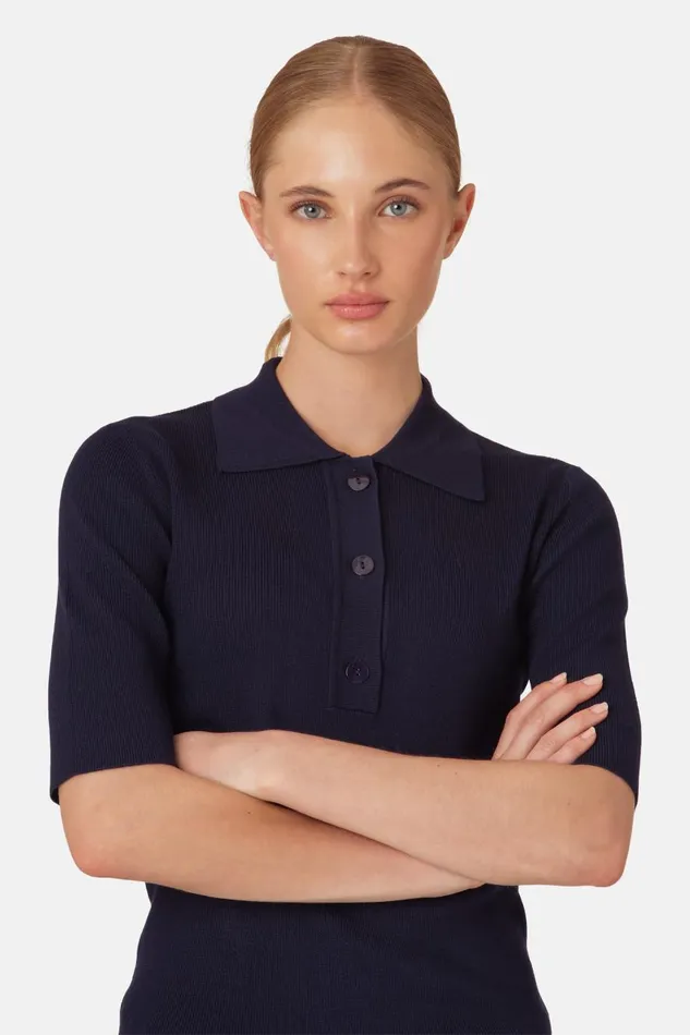 Ilse Jacobsen Polo 8211 Dark Indigo Women Clothing Ilse Jacobsen Polo 8211 Dark Indigo Women Clothing