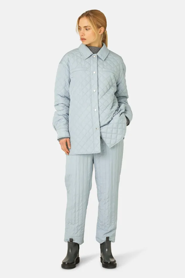 Ilse Jacobsen Quilt Jacket 8211 Pale Petroleum Women Jackets And Coats