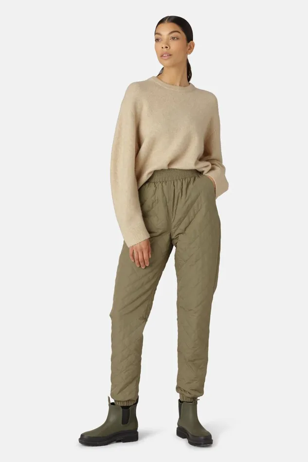 Ilse Jacobsen Quilt Pants 8211 Sage Women Jackets And Coats