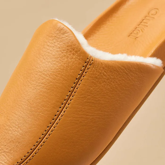 IndoorOutdoor Women Olukai Knea Leather Slipper Mules 8211 Saddle