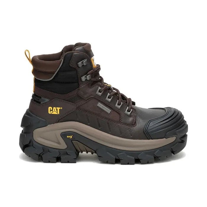 Invader Max Waterproof Composite Toe Work Boot Coffee Bean Men Cat Footwear Boots Invader Max Waterproof Composite Toe Work Boot Coffee Bean Men Cat Footwear Boots