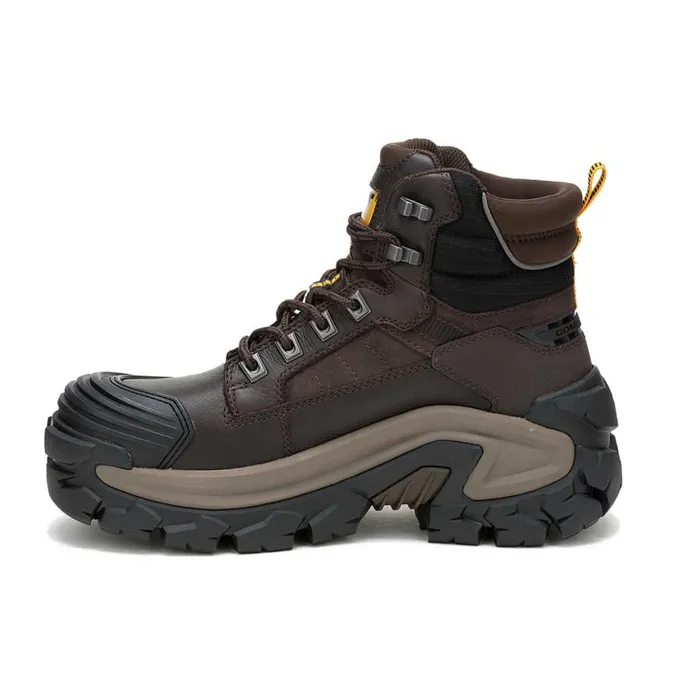Invader Max Waterproof Composite Toe Work Boot Coffee Bean Men Cat Footwear Boots