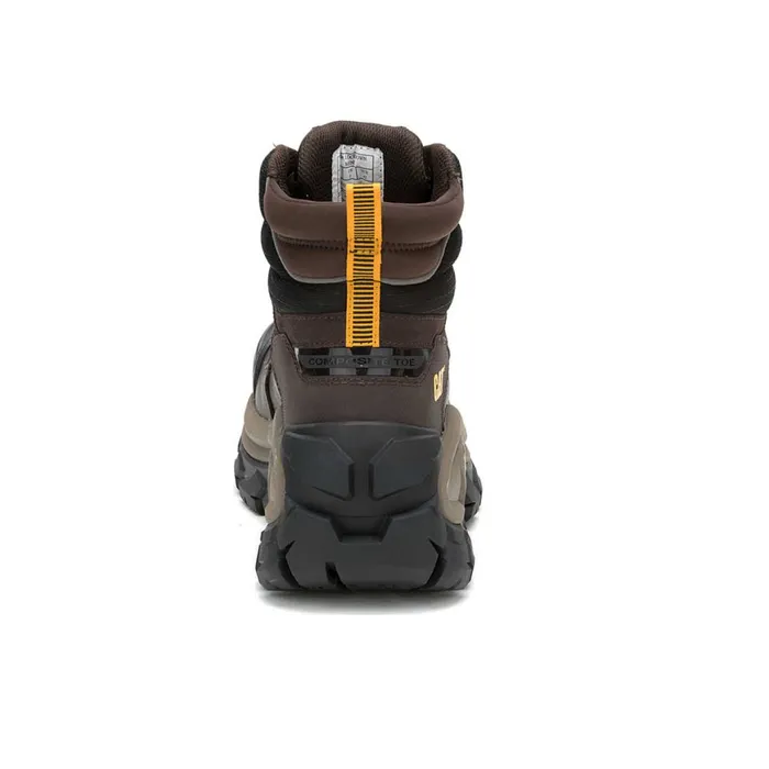Invader Max Waterproof Composite Toe Work Boot Coffee Bean Men Cat Footwear Boots