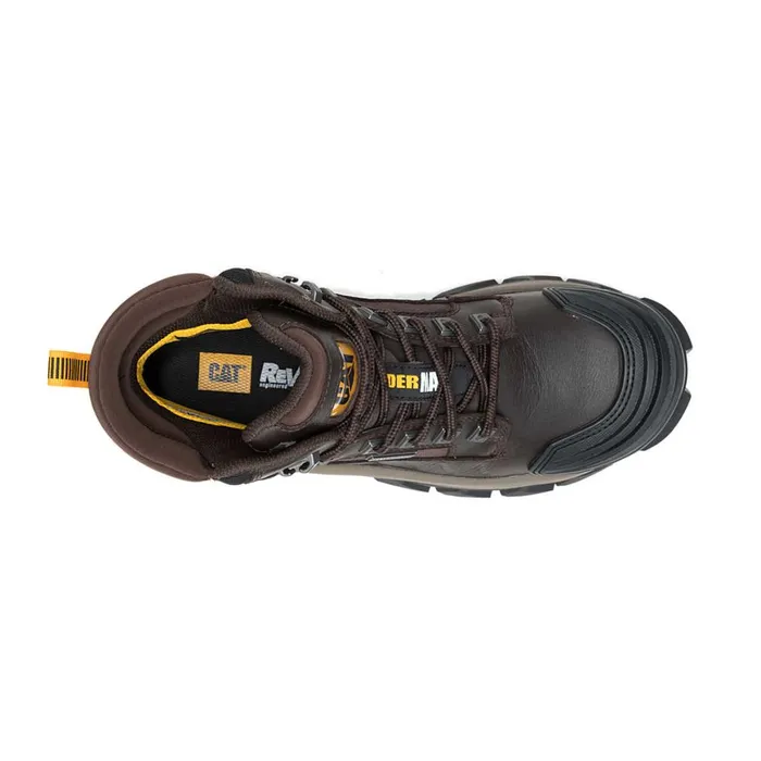 Invader Max Waterproof Composite Toe Work Boot Coffee Bean Men Cat Footwear Boots
