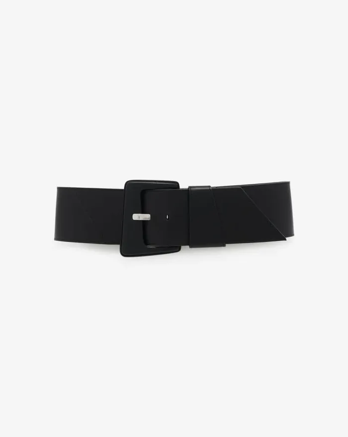 IRO ARA WIDE LEATHER BELT Black Women Belts