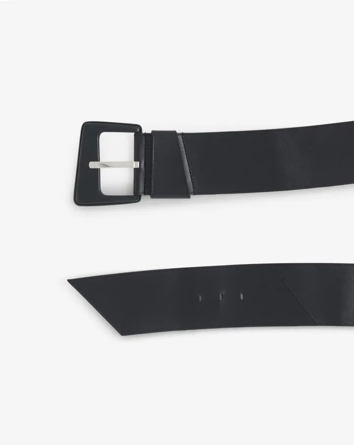 IRO ARA WIDE LEATHER BELT Black Women Belts