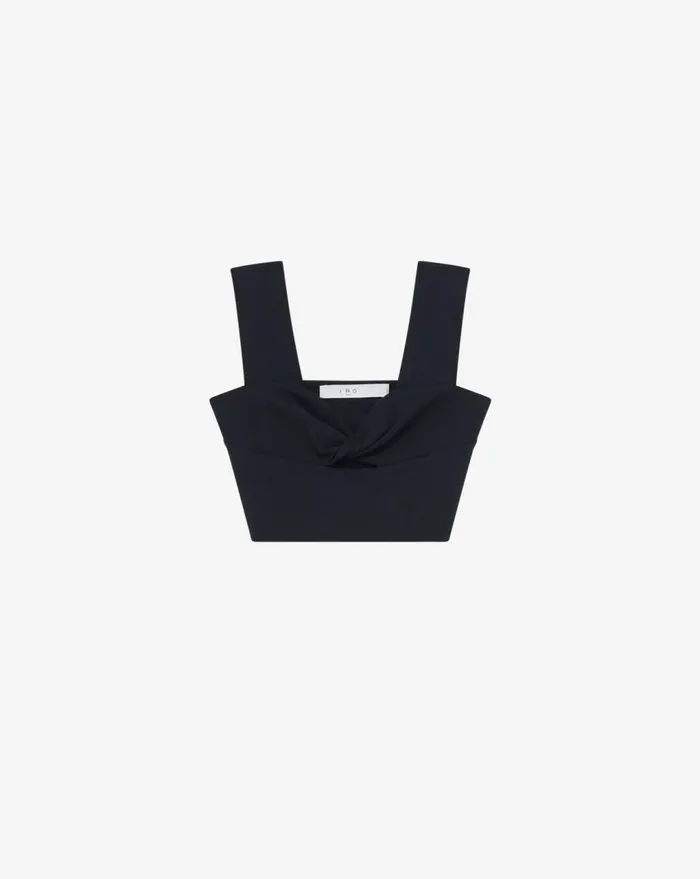 IRO AYISHA CROPPED CUTOUT TOP Black Women Tops and Shirts