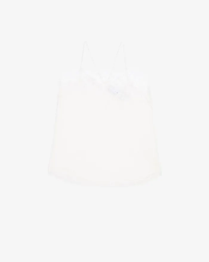 IRO BERWYN SILK CAMISOLE Black Women Tops and Shirts