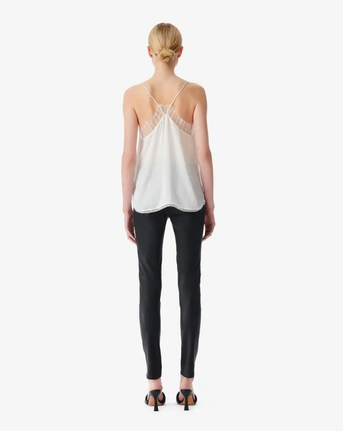 IRO BERWYN SILK CAMISOLE Black Women Tops and Shirts
