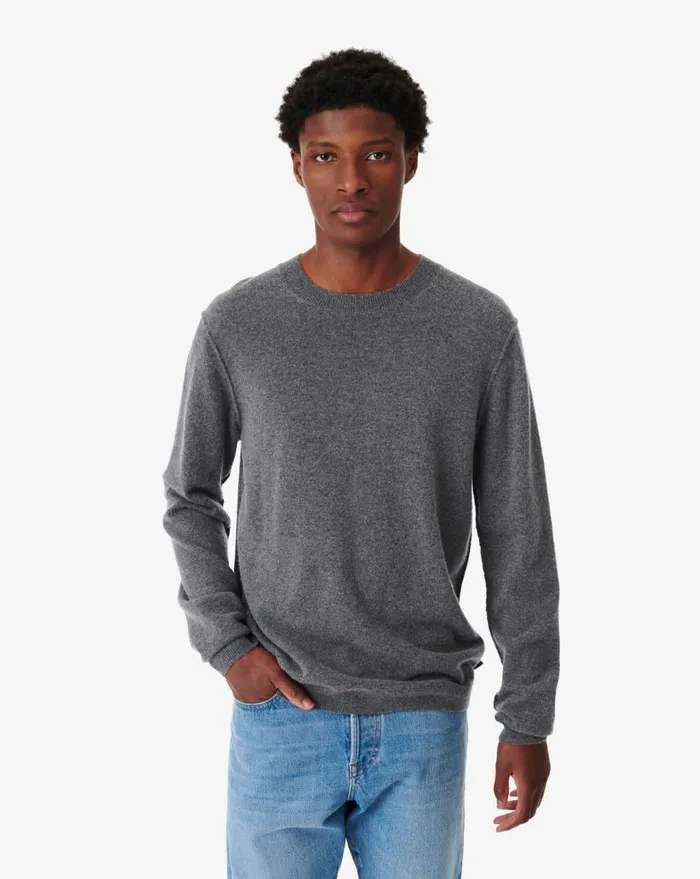 IRO ENKO ROUNDNECK CASHMERE SWEATER Mixed Grey Men Sweaters