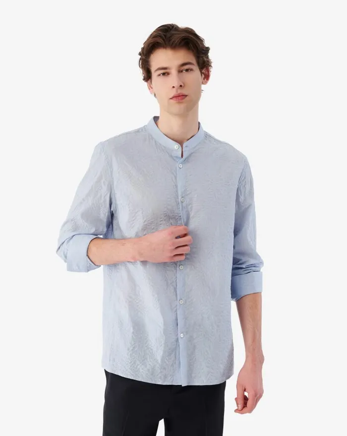 IRO JARED OFFICER COLLAR SHIRT Light Blue Men Shirts
