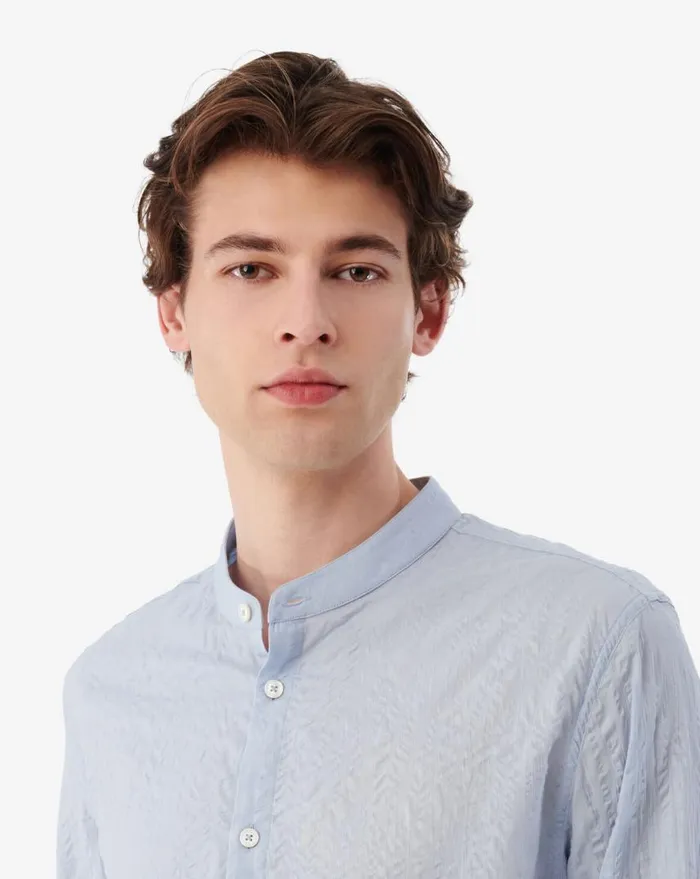 IRO JARED OFFICER COLLAR SHIRT Light Blue Men Shirts