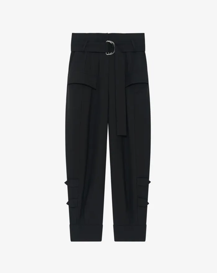 IRO MARITA BELTED CARGO PANTS Black Women Trousers