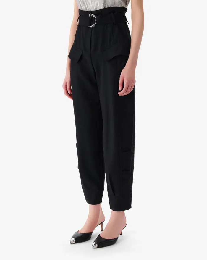 IRO MARITA BELTED CARGO PANTS Black Women Trousers