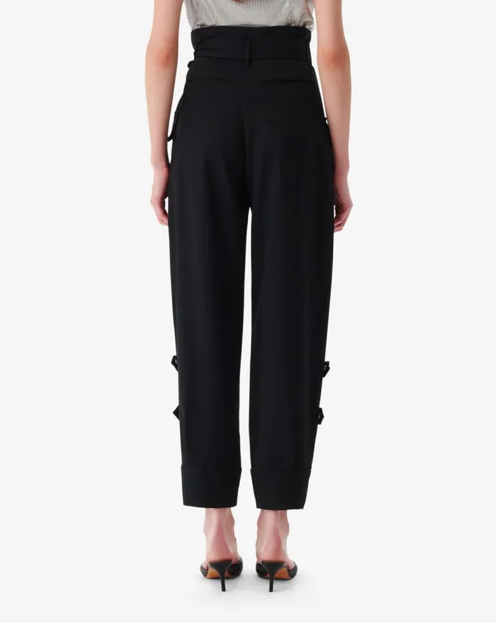 IRO MARITA BELTED CARGO PANTS Black Women Trousers