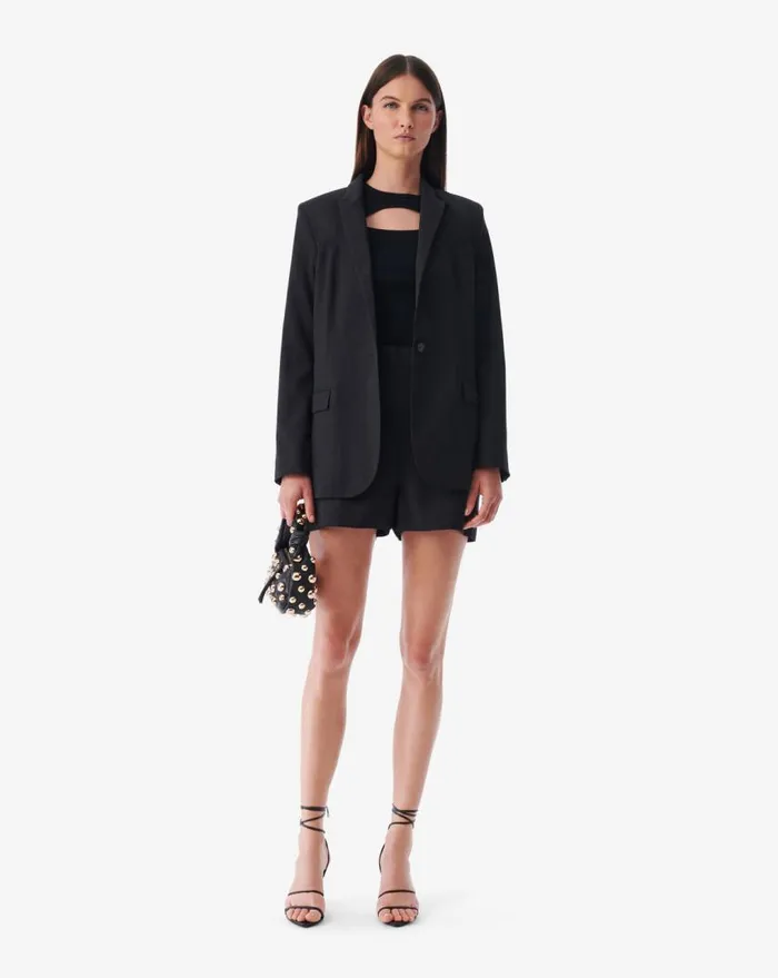 IRO MYTRINA STRAIGHTCUT HIGHRISE SHORTS Anthracite Women Shorts and Skirts