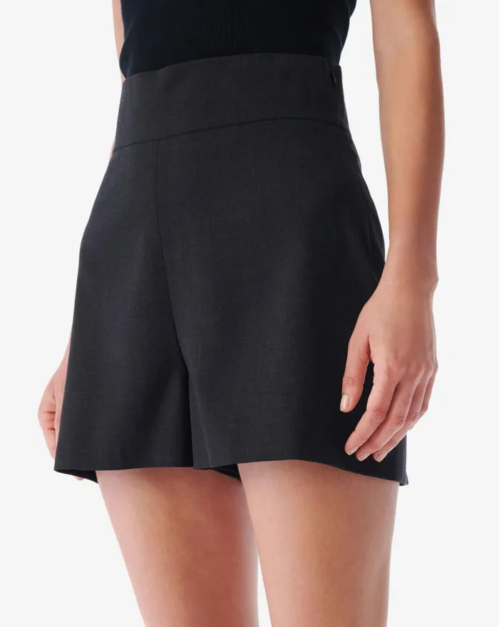 IRO MYTRINA STRAIGHTCUT HIGHRISE SHORTS Anthracite Women Shorts and Skirts