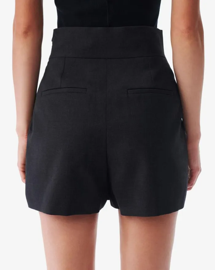 IRO MYTRINA STRAIGHTCUT HIGHRISE SHORTS Anthracite Women Shorts and Skirts