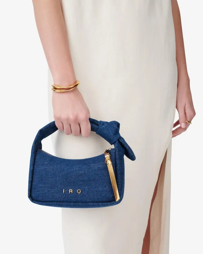 IRO NOU BABY DENIM BAG Denim Blue Women Bags