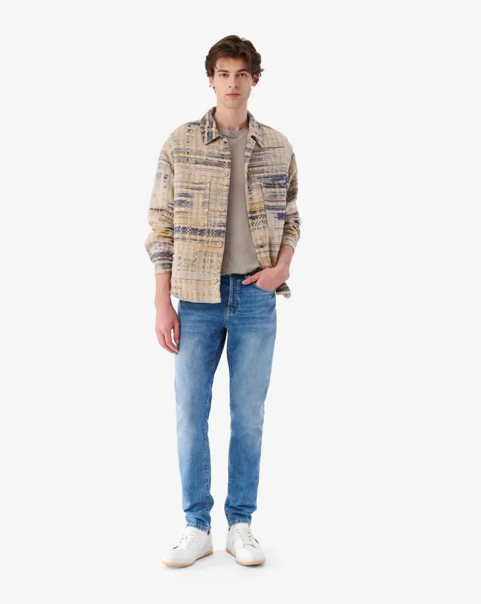 IRO OLIVER TWEED OVERSHIRT Mixed Beige Men Jackets and Coats