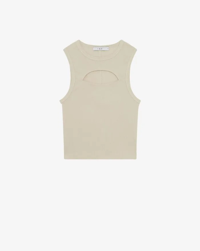 IRO PINA CUTOUT TANK TOP Black Women Tops and Shirts