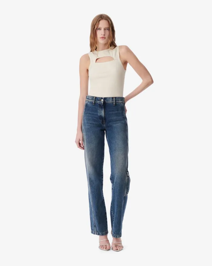IRO PINA CUTOUT TANK TOP Black Women Tops and Shirts
