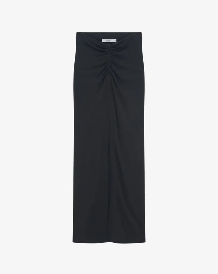 IRO ROKAYA SLIT MIDI SKIRT Black Women Shorts and Skirts