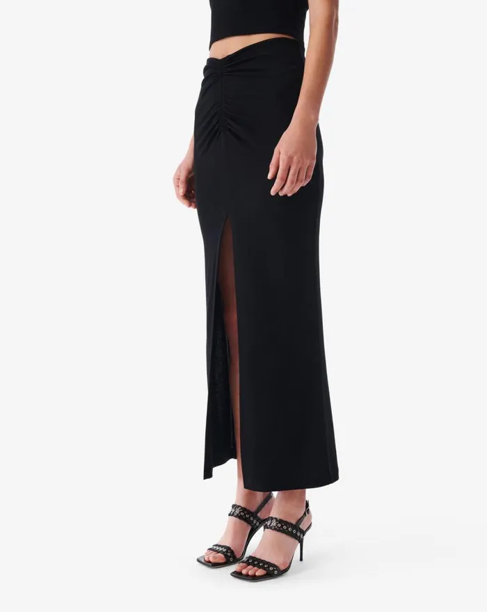 IRO ROKAYA SLIT MIDI SKIRT Black Women Shorts and Skirts