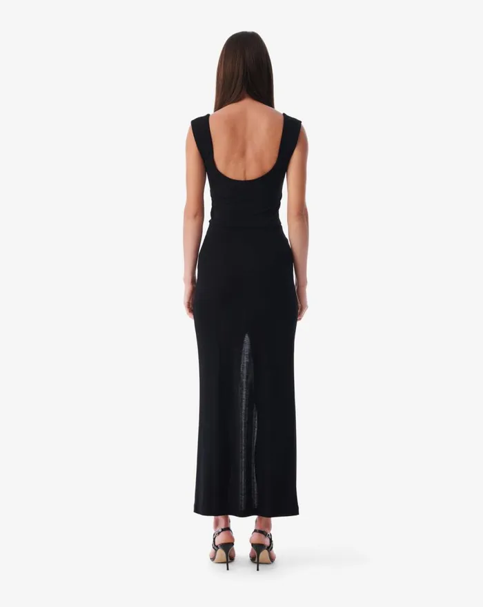 IRO ROKAYA SLIT MIDI SKIRT Black Women Shorts and Skirts