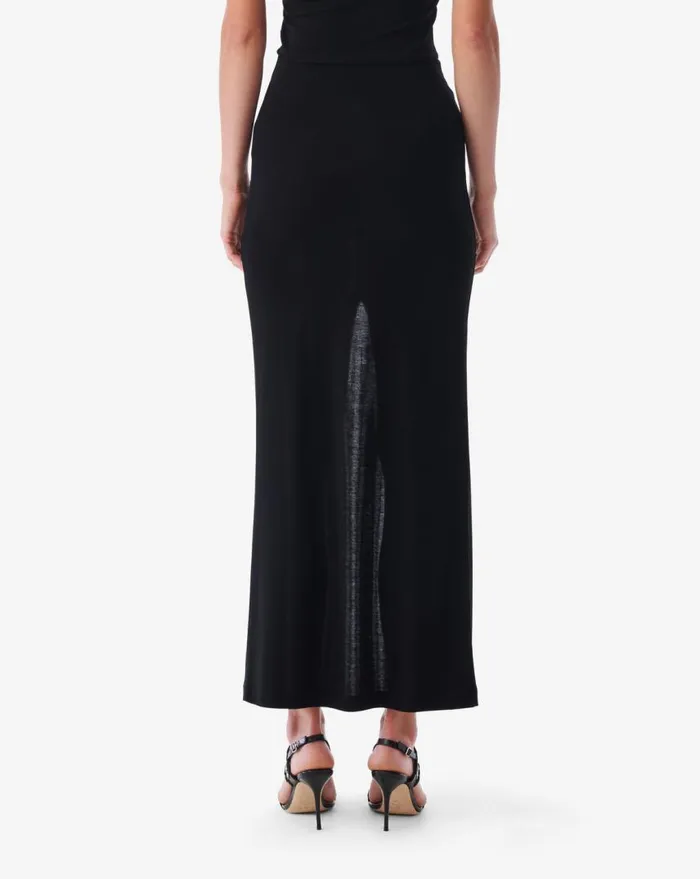 IRO ROKAYA SLIT MIDI SKIRT Black Women Shorts and Skirts