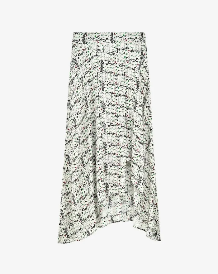 IRO ROSILA PRINTED LONG SKIRT Multico White Women Shorts and Skirts