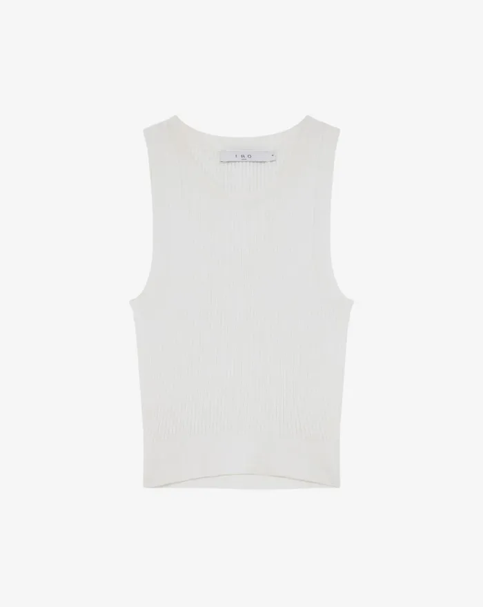 IRO THANA RIBBED SLEEVELESS SWEATER Black Women Knits