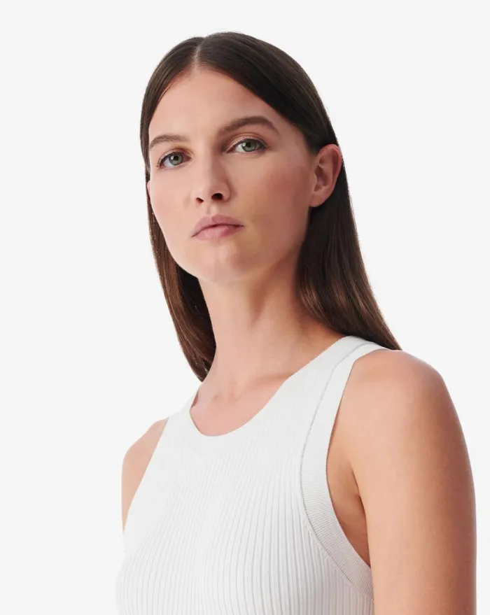 IRO THANA RIBBED SLEEVELESS SWEATER Black Women Knits
