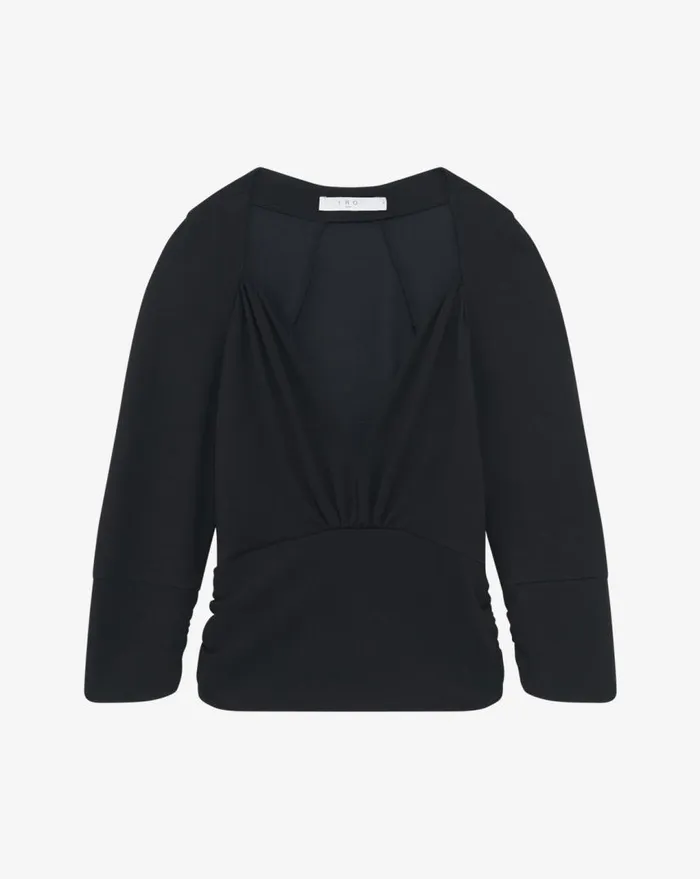 IRO ULIE VNECK TOP Black Women Tops and Shirts