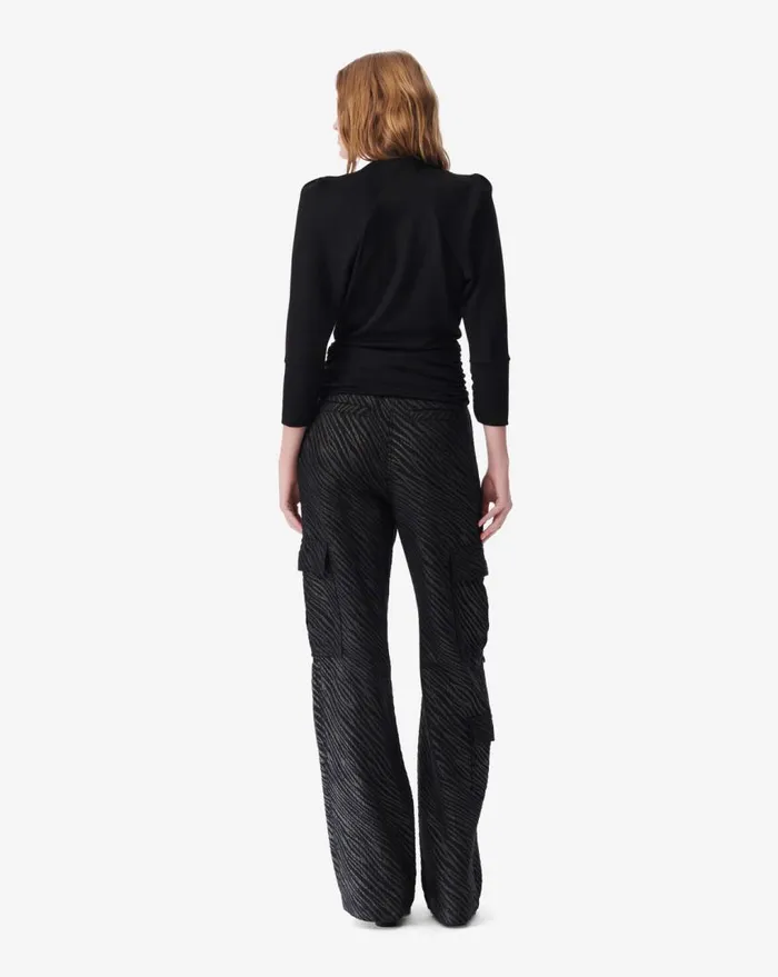 IRO ULIE VNECK TOP Black Women Tops and Shirts