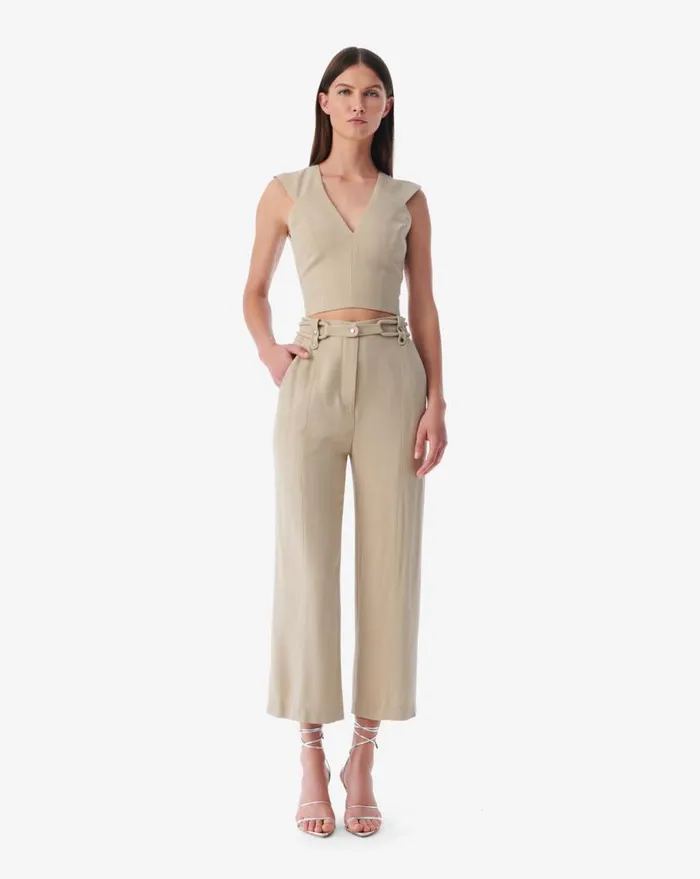 IRO VIMIEL HIGHWAISTED STRAIGHTLEG PANTS Sabbia Women Trousers