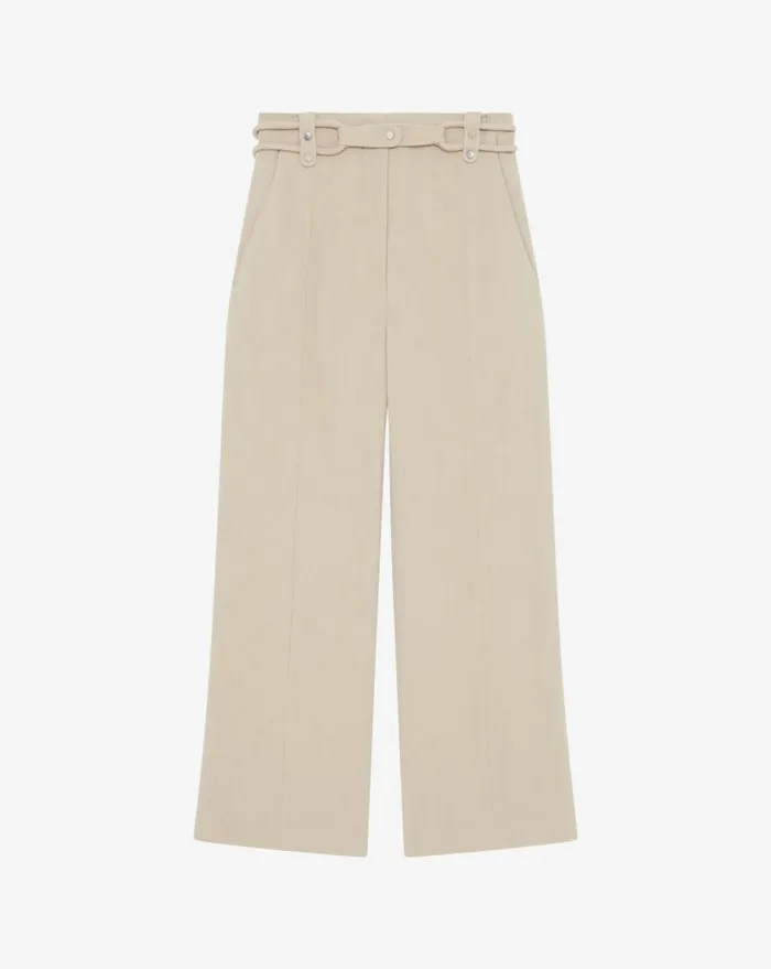 IRO VIMIEL HIGHWAISTED STRAIGHTLEG PANTS Sabbia Women Trousers