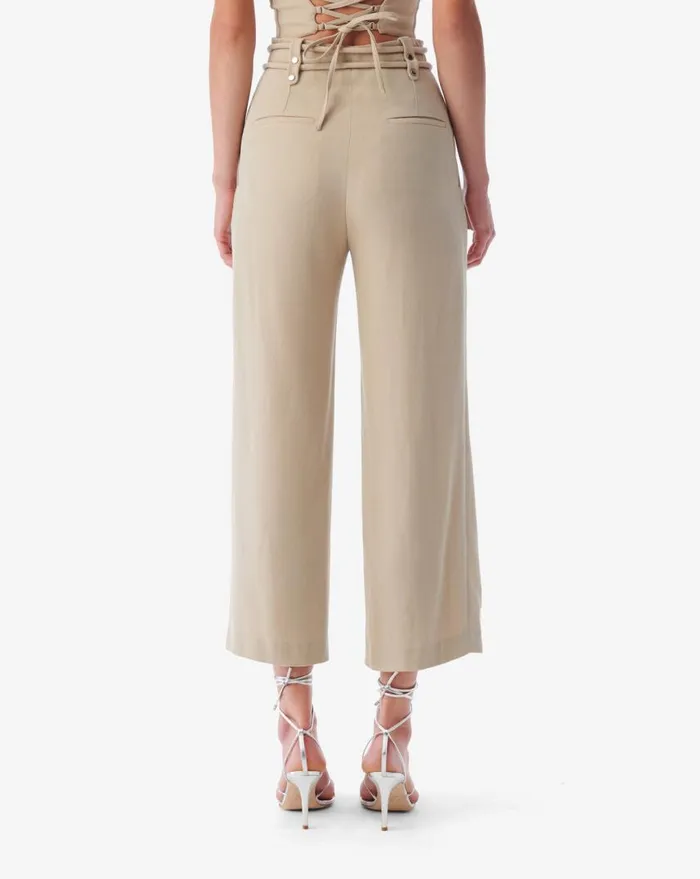 IRO VIMIEL HIGHWAISTED STRAIGHTLEG PANTS Sabbia Women Trousers