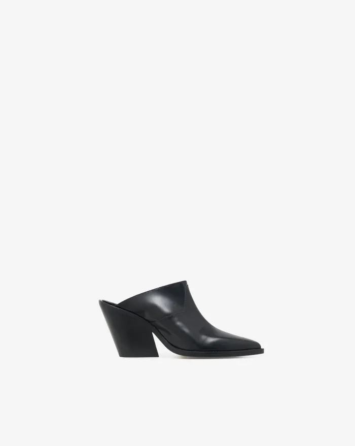 IRO ZOLA GLOSSY MULES Glossy Black Women Sandals