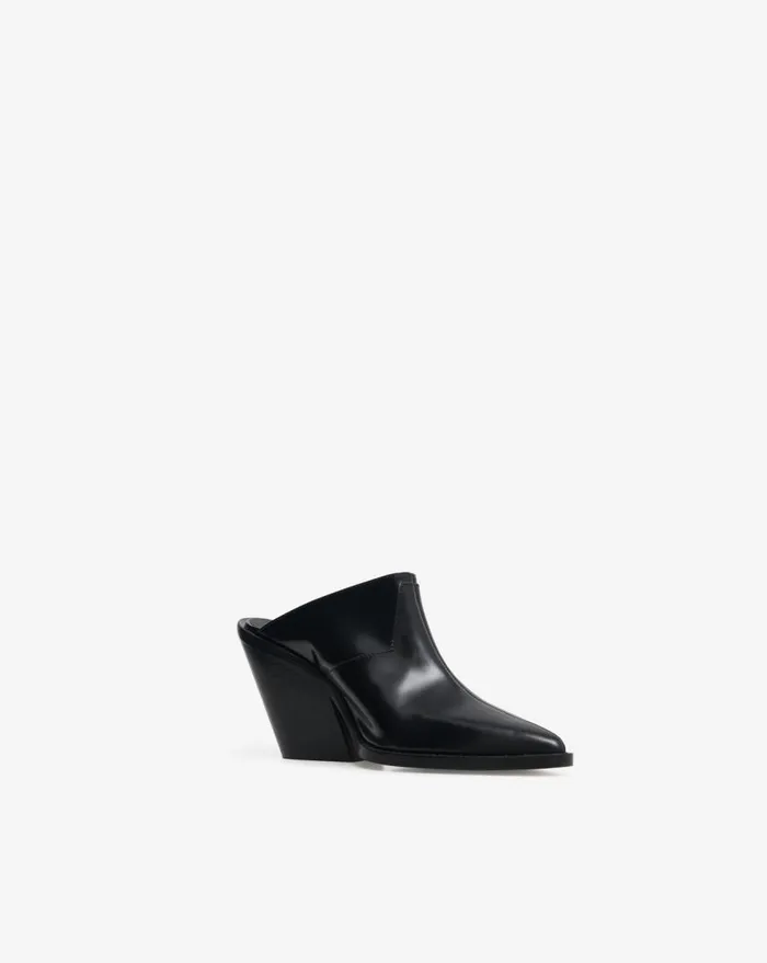 IRO ZOLA GLOSSY MULES Glossy Black Women Sandals