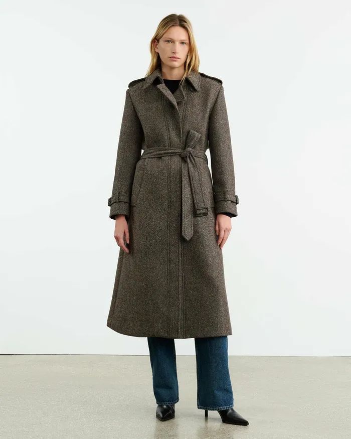 ISABELLE TRENCH COAT Raven Donegal Women Nili Lotan Coats and Outerwear