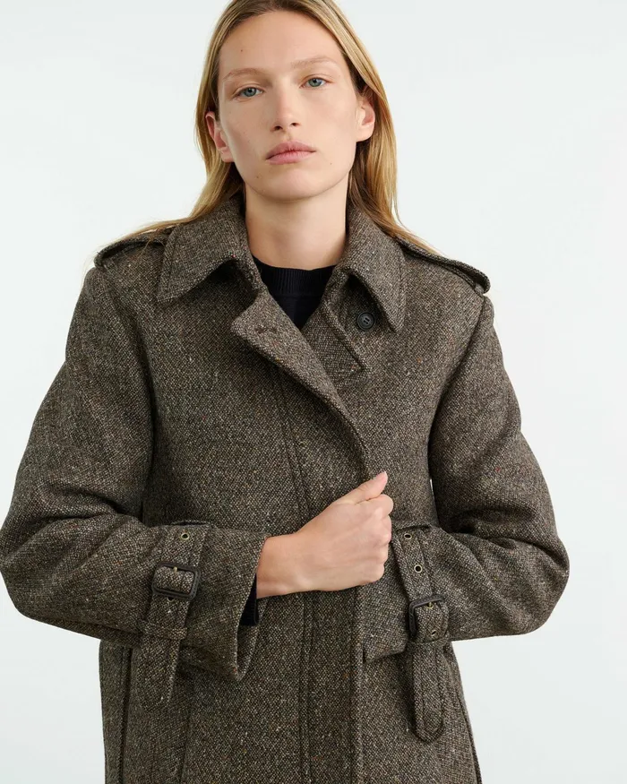 ISABELLE TRENCH COAT Raven Donegal Women Nili Lotan Coats and Outerwear