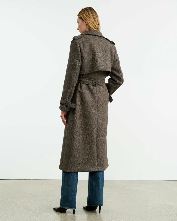 ISABELLE TRENCH COAT Raven Donegal Women Nili Lotan Coats and Outerwear