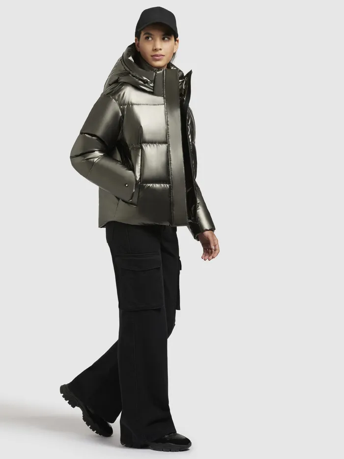 Jacke DEVINA SHINY Khaki Khaki Women Quilted Jackets KHUJO