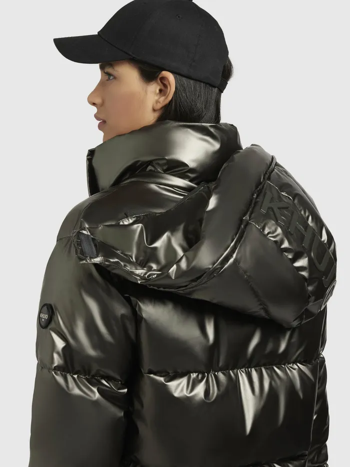 Jacke DEVINA SHINY Khaki Khaki Women Quilted Jackets KHUJO
