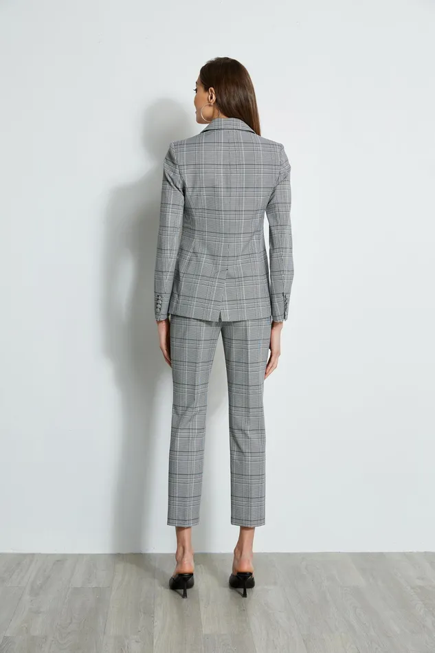 Jackets and Blazers Women Elie Tahari Plaid Single Button Blazer MADELYN PLAID