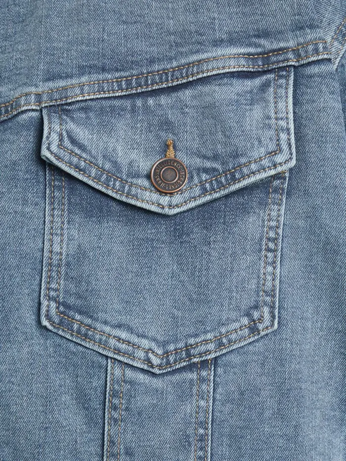 Jackets JACK and JONES Mens ALVIN 002 PLUS SIZE DENIM JACKET Blue Blue Denim